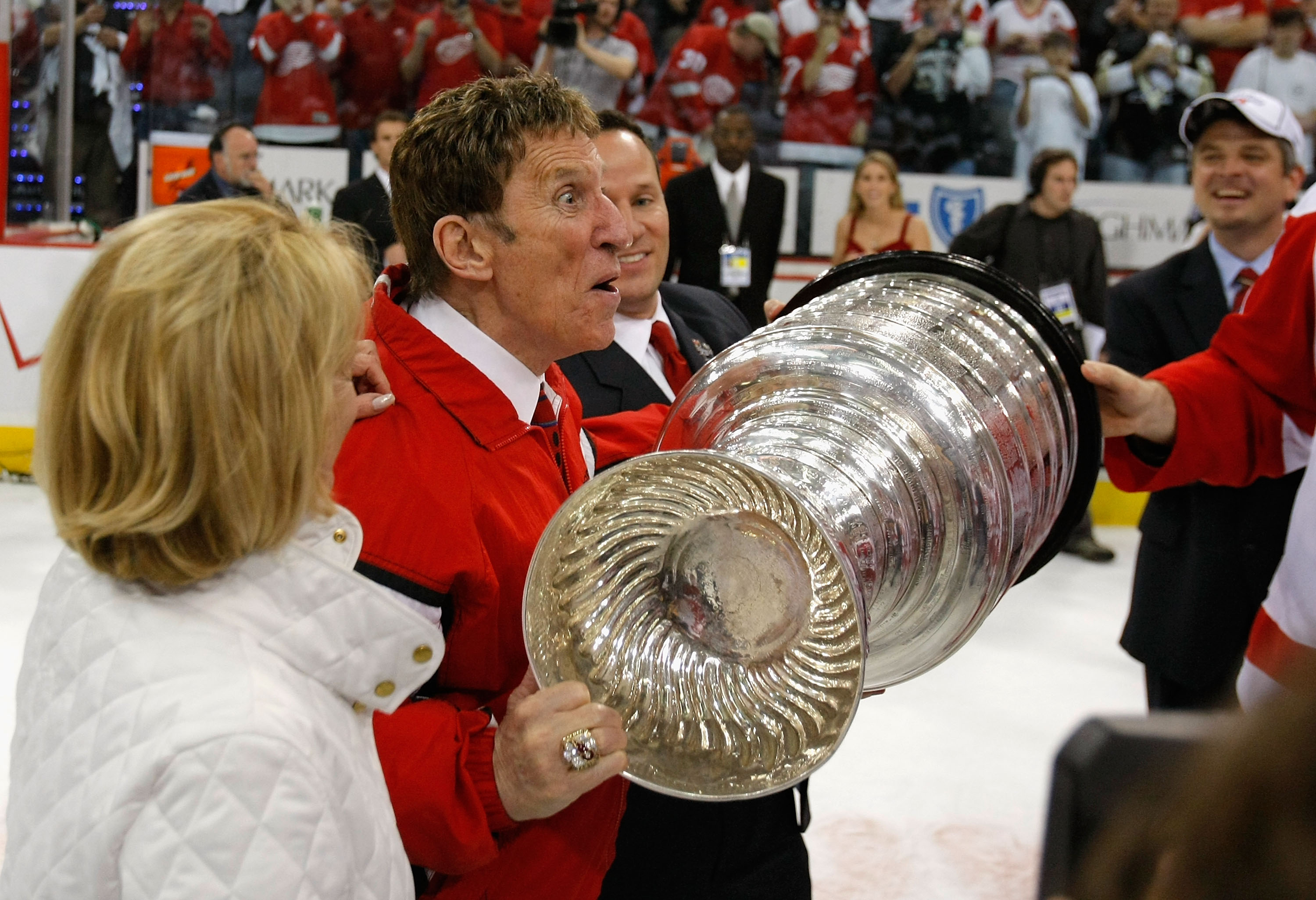 Red Wings Mike Ilitch Penguins 2008 Stanely Cup Getty