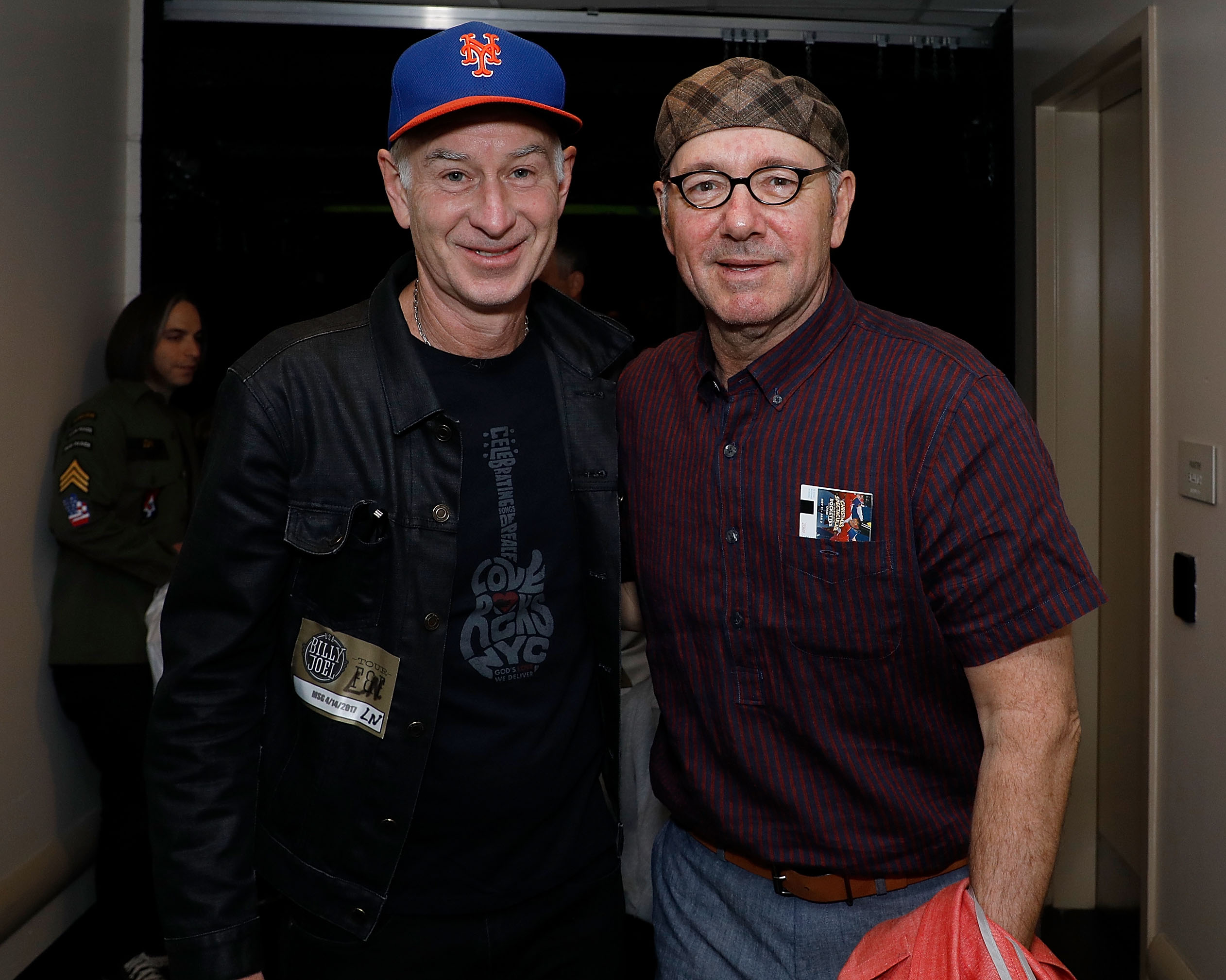 NEW YORK, NY - APRIL 14: (EXCLUSIVE COVERAGE) John McEnroe and Kevin Spacey attend Billy Joel's 40th consecutive sold-out show at Madison Square Garden on April 14, 2017 in New York City. (Photo by Myrna M. Suarez/Getty Images)